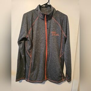 Harley-Davidson Gray and Orange Active Performance Zip-Up Jacket
